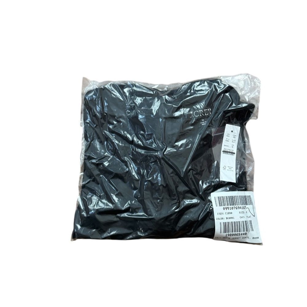 NWT J CREW Ruched center-seam dress in matte jersey in black - Picture 7 of 7